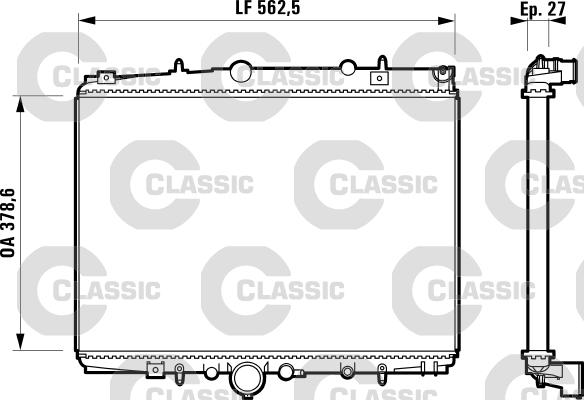 Valeo 232598 - Радиатор, охлаждение двигателя autospares.lv