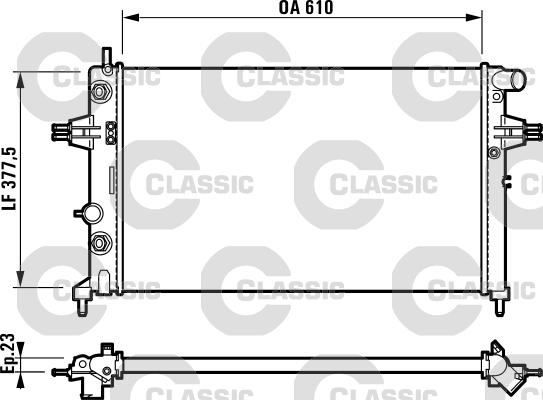 Valeo 232549 - Радиатор, охлаждение двигателя autospares.lv