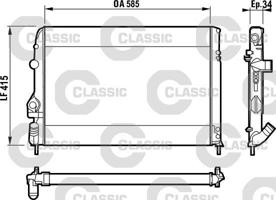 Valeo 232559 - Радиатор, охлаждение двигателя autospares.lv