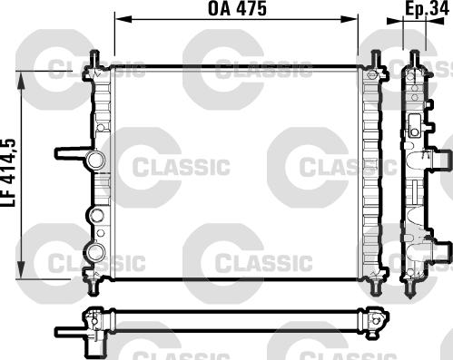 Valeo 232557 - Радиатор, охлаждение двигателя autospares.lv