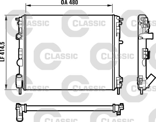 Valeo 232523 - Радиатор, охлаждение двигателя autospares.lv