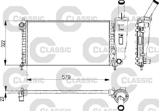 Valeo 232578 - Радиатор, охлаждение двигателя autospares.lv