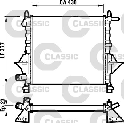 Valeo 232051 - Радиатор, охлаждение двигателя autospares.lv