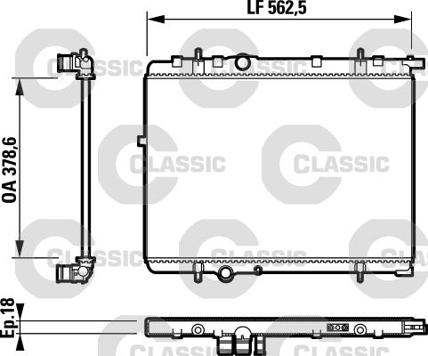 Valeo 232891 - Радиатор, охлаждение двигателя autospares.lv