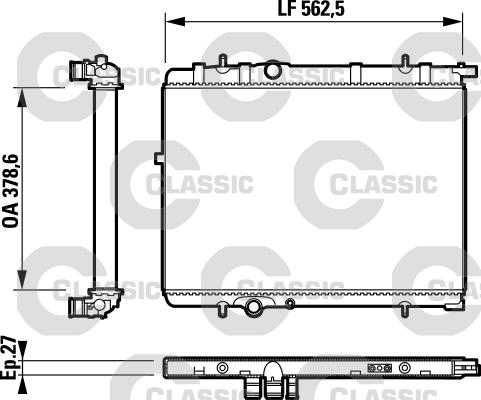 Valeo 232893 - Радиатор, охлаждение двигателя autospares.lv