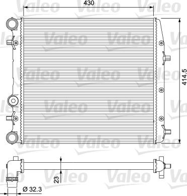 Valeo 232863 - Радиатор, охлаждение двигателя autospares.lv