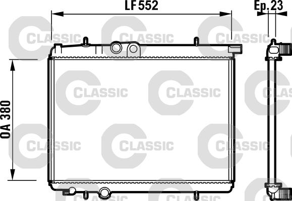 Valeo 232886 - Радиатор, охлаждение двигателя autospares.lv