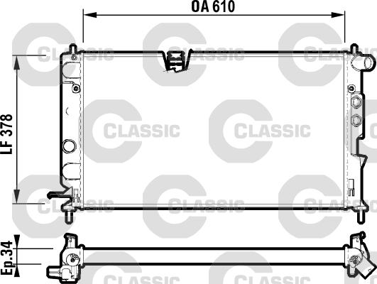 Valeo 232347 - Радиатор, охлаждение двигателя autospares.lv