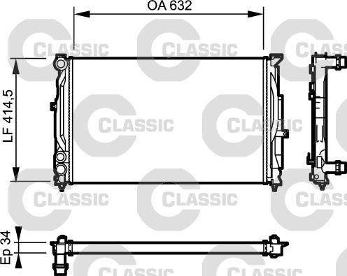 Valeo 232361 - Радиатор, охлаждение двигателя autospares.lv