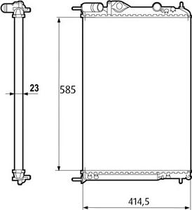 Valeo 232316 - Радиатор, охлаждение двигателя autospares.lv