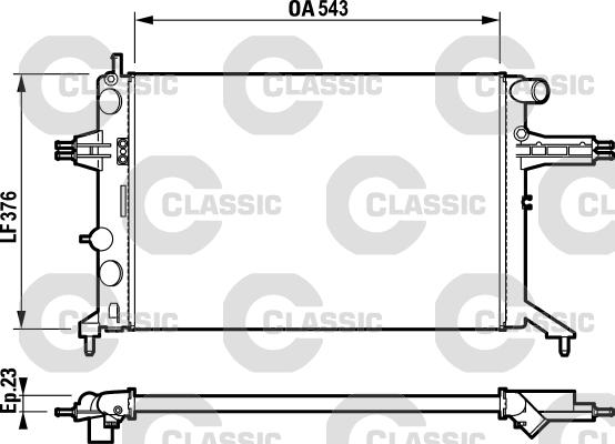 Valeo 232795 - Радиатор, охлаждение двигателя autospares.lv