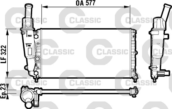 Valeo 232705 - Радиатор, охлаждение двигателя autospares.lv