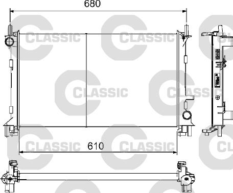 Valeo 232735 - Радиатор, охлаждение двигателя autospares.lv