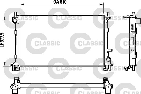 Valeo 232732 - Радиатор, охлаждение двигателя autospares.lv