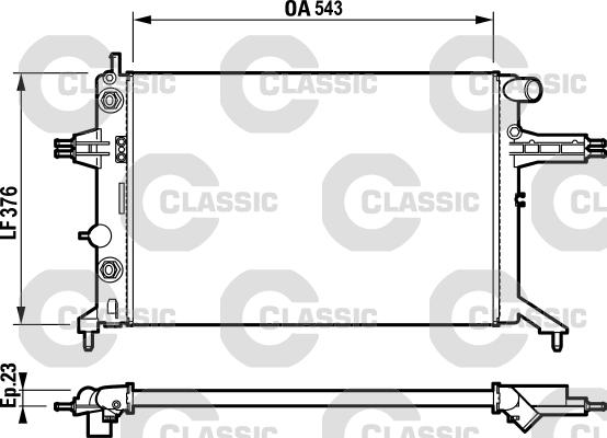 Valeo 232724 - Радиатор, охлаждение двигателя autospares.lv