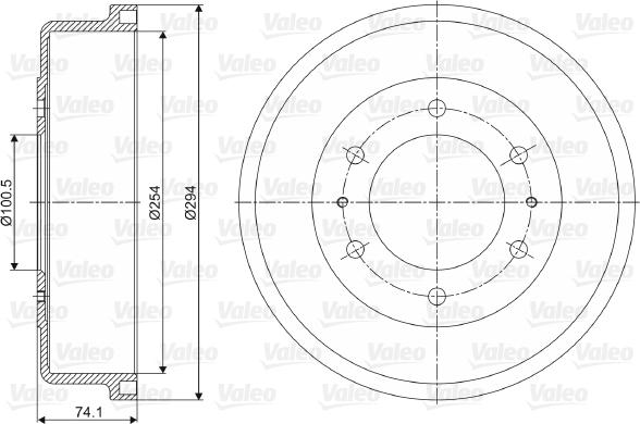 Valeo 237065 - Тормозной барабан autospares.lv