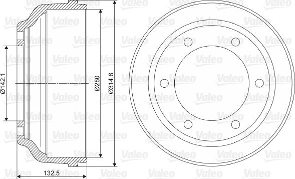 Valeo 237015 - Тормозной барабан autospares.lv