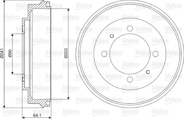 Valeo 237081 - Тормозной барабан autospares.lv