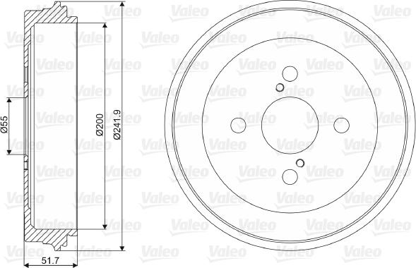 Valeo 237031 - Тормозной барабан autospares.lv