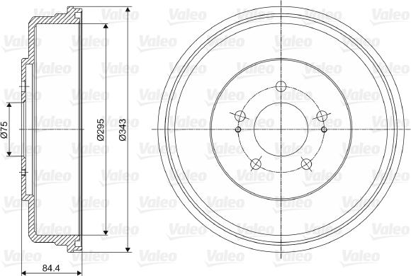 Valeo 237078 - Тормозной барабан autospares.lv