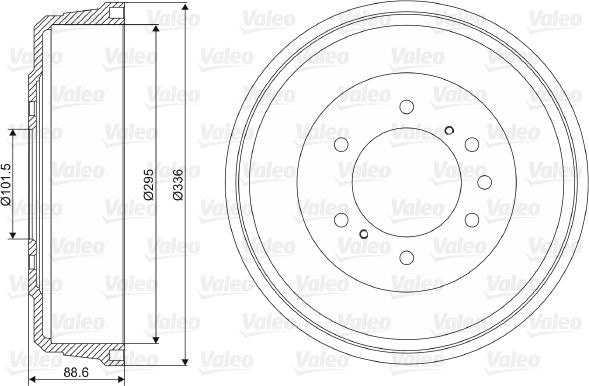 Valeo 237108 - Тормозной барабан autospares.lv