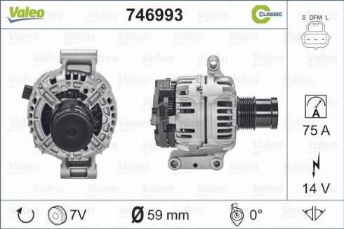 Valeo 746993 - Генератор autospares.lv