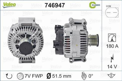 Valeo 746947 - Генератор autospares.lv