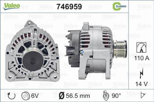 Valeo 746959 - Генератор autospares.lv