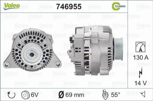 Valeo 746955 - Генератор autospares.lv