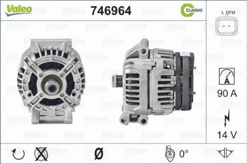 Valeo 746964 - Генератор autospares.lv