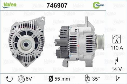 Valeo 746907 - Генератор autospares.lv