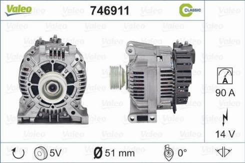 Valeo 746911 - Генератор autospares.lv