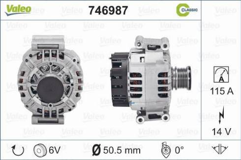 Valeo 746987 - Генератор autospares.lv