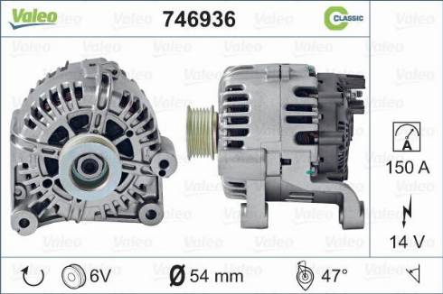 Valeo 746936 - Генератор autospares.lv