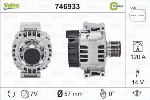 Valeo 746933 - Генератор autospares.lv