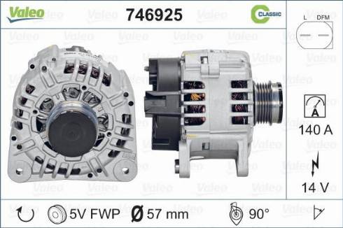 Valeo 746925 - Генератор autospares.lv