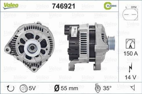 Valeo 746921 - Генератор autospares.lv