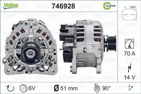 Valeo 746928 - Генератор autospares.lv