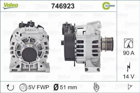 Valeo 746923 - Генератор autospares.lv