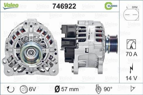 Valeo 746922 - Генератор autospares.lv