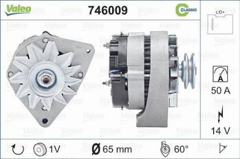 Valeo 746009 - Генератор autospares.lv