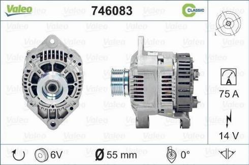 Valeo 746083 - Генератор autospares.lv