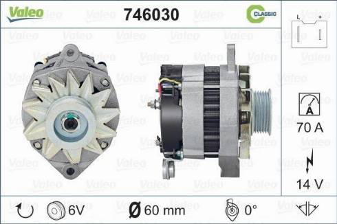 Valeo 746030 - Генератор autospares.lv