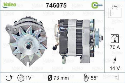 Valeo 746075 - Генератор autospares.lv