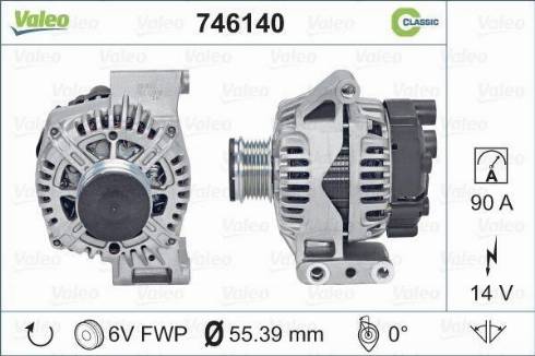 Valeo 746140 - Генератор autospares.lv