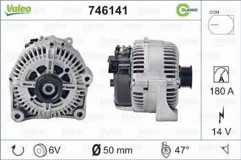 Valeo 746141 - Генератор autospares.lv