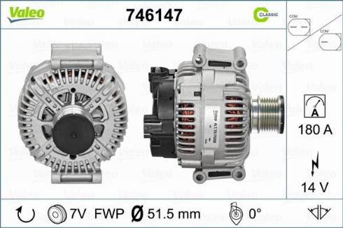 Valeo 746147 - Генератор autospares.lv