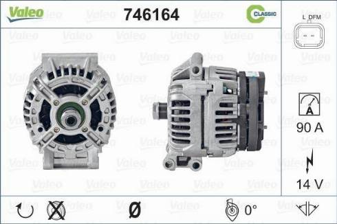 Valeo 746164 - Генератор autospares.lv