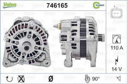 Valeo 746165 - Генератор autospares.lv