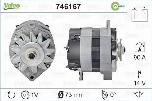 Valeo 746167 - Генератор autospares.lv